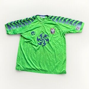 Y2K Jerzees Soccer Jersey Green Vintage Men’s XL